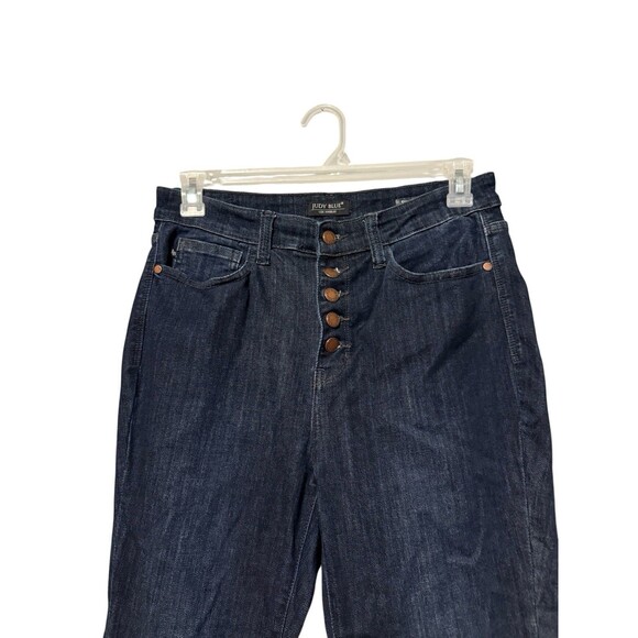 Judy Blue Button Fly Jeans Size 11/30 Dark Wash Stretch Skinny - Picture 2 of 7